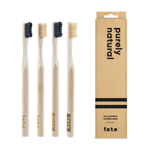 Bamboo Toothbrush Multi Pack Purely Natural - Medium toothbrush BambooBeautiful 