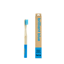 Load image into Gallery viewer, Children&#39;s Bamboo Toothbrush - Soft - Various Colours toothbrush BambooBeautiful Brilliant Blue 