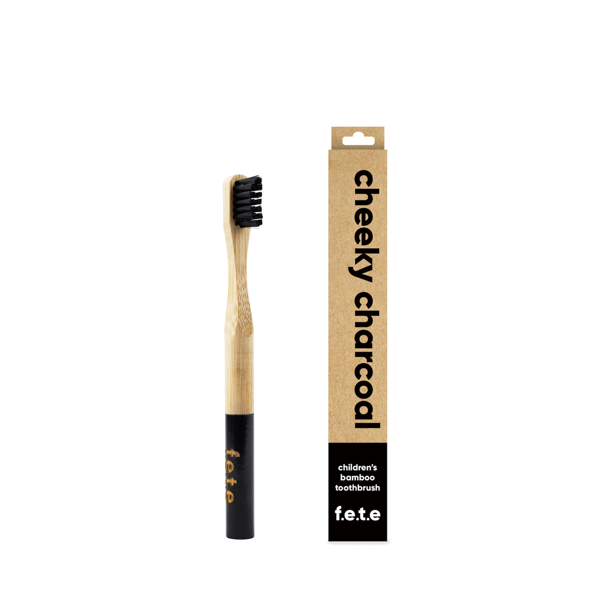 Children's Bamboo Toothbrush - Soft - Various Colours toothbrush BambooBeautiful Cheeky Charcoal 