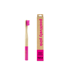 Load image into Gallery viewer, Children&#39;s Bamboo Toothbrush - Soft - Various Colours toothbrush BambooBeautiful Positively Pink 