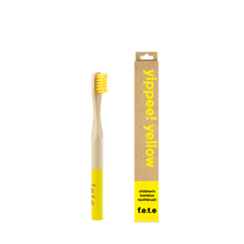 Load image into Gallery viewer, Children&#39;s Bamboo Toothbrush - Soft - Various Colours toothbrush BambooBeautiful Yippee Yellow 