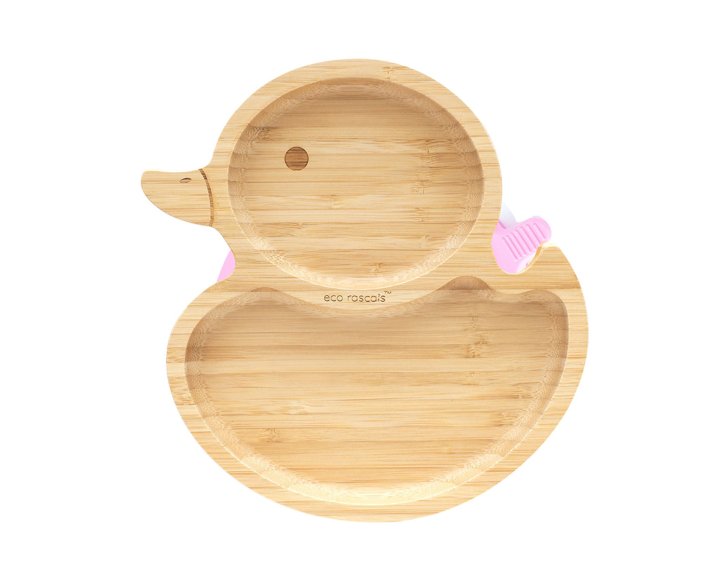 Eco-Rascals Duck Bamboo Plate with suction base Plates BambooBeautiful Ltd 