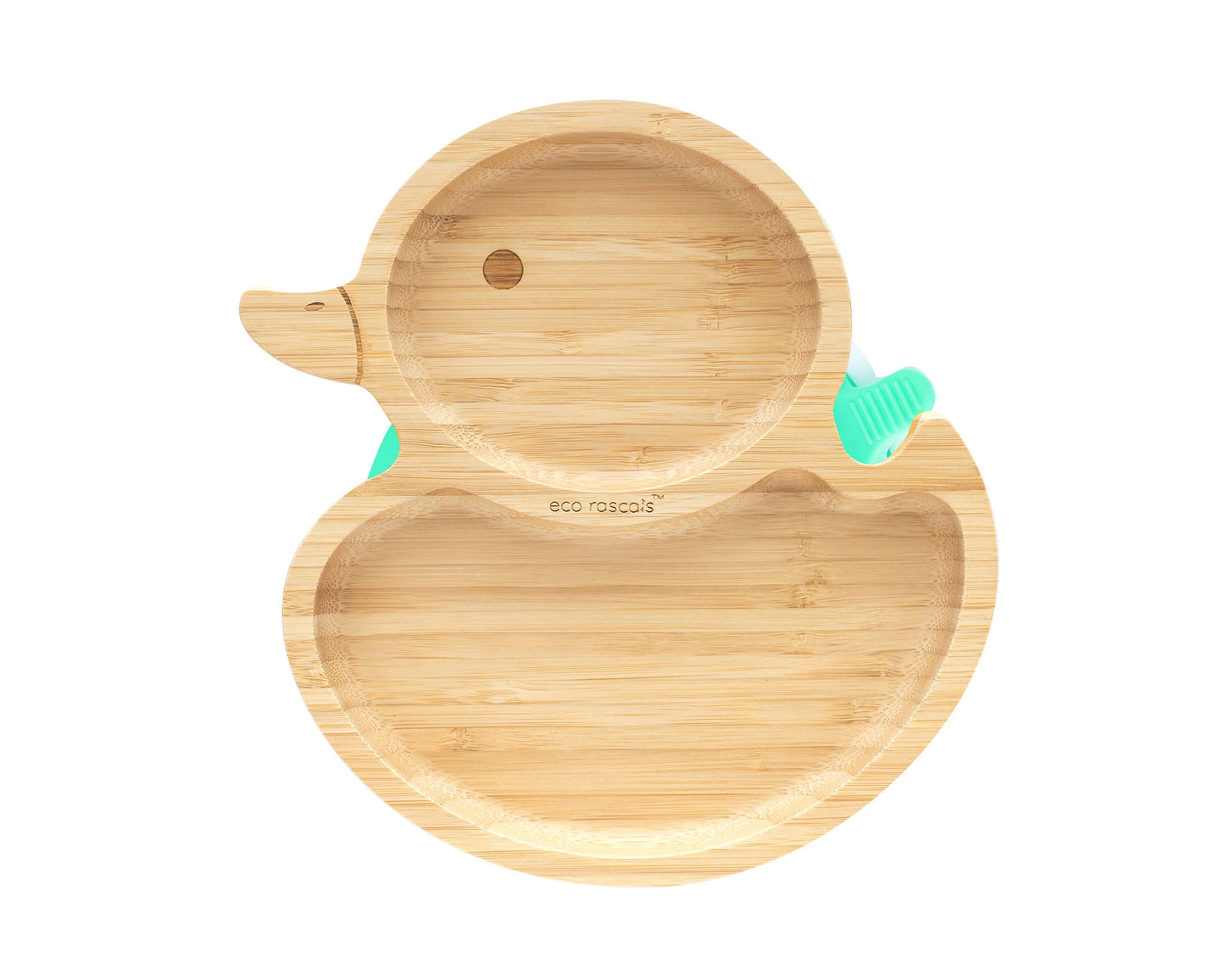 Eco-Rascals Duck Bamboo Plate with suction base Plates BambooBeautiful Ltd 