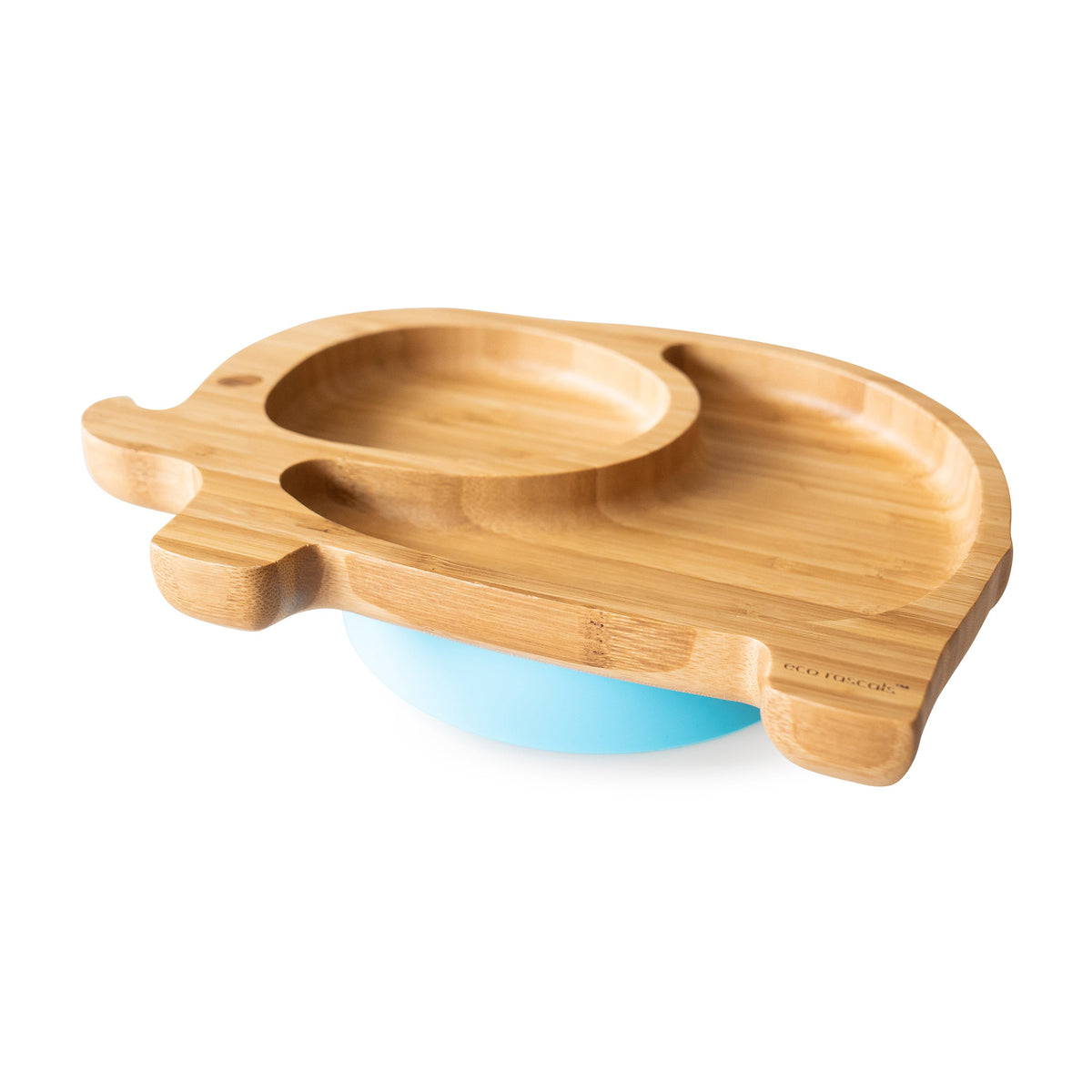 Eco-Rascals Elephant Bamboo Plate Plates BambooBeautiful Ltd Blue 