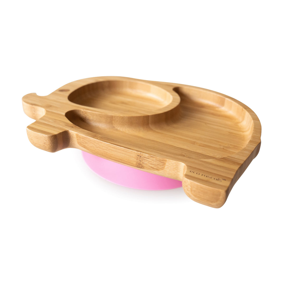 Eco-Rascals Elephant Bamboo Plate Plates BambooBeautiful Ltd Pink 