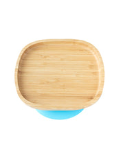 Load image into Gallery viewer, Eco-Rascals Toddler Bamboo Plate with suction base Plates BambooBeautiful Ltd Blue 
