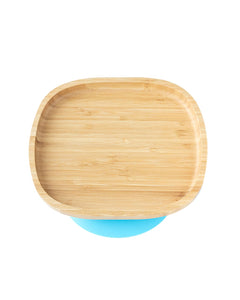 Eco-Rascals Toddler Bamboo Plate with suction base Plates BambooBeautiful Ltd Blue 