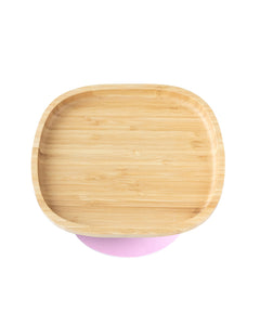 Eco-Rascals Toddler Bamboo Plate with suction base Plates BambooBeautiful Ltd Pink 