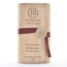Load image into Gallery viewer, Jo Browne Luxury Soap with Bamboo Silk BambooBeautiful Ltd Sandalwood &amp; Earthy Patchoulli 