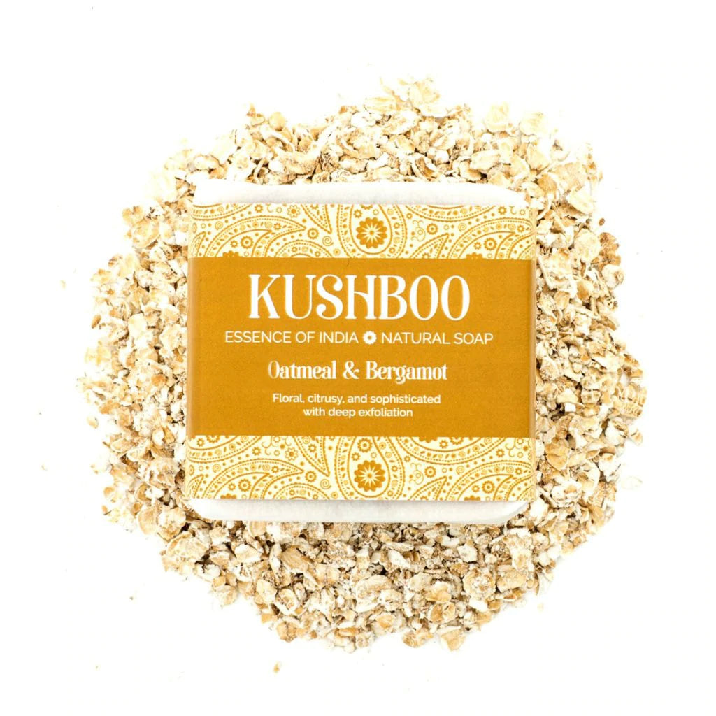 Kushboo Soap Bar - Bergamot and Oatmeal Bar Soap BambooBeautiful Ltd 