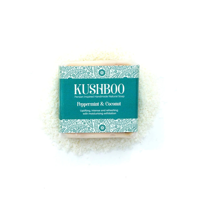 Kushboo Soap Bar - Peppermint and Coconut Bar Soap BambooBeautiful Ltd 