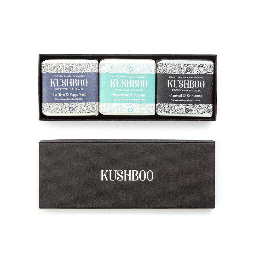 Kushboo Soap Gift Set - Handpicked for Men Bath & Body Gift Sets BambooBeautiful Ltd 