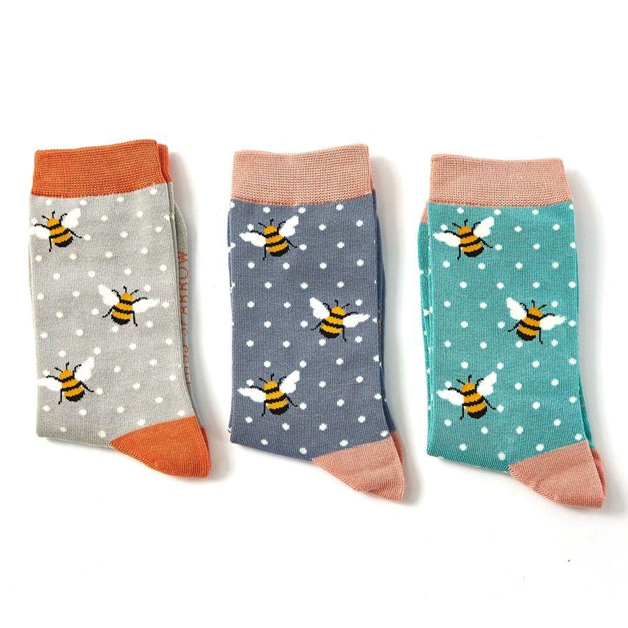 Ladies Bamboo Socks In a Box - Bumble Bees Socks BambooBeautiful Ltd 