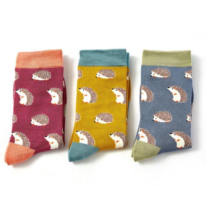 Ladies Bamboo Socks In a Box - Hedgehogs Socks BambooBeautiful Ltd 