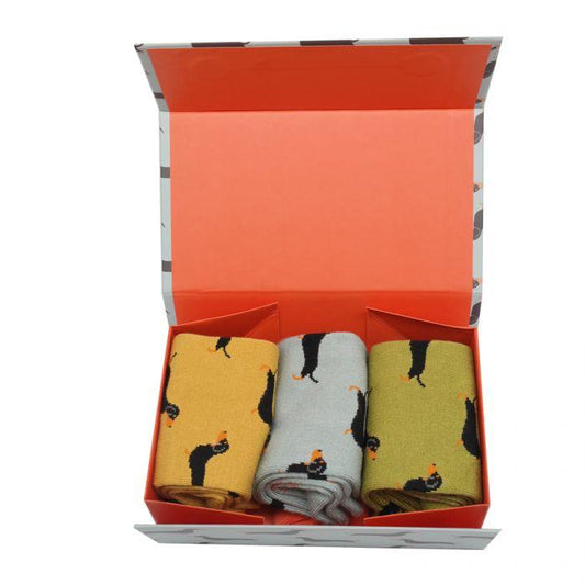 Ladies Bamboo Socks In a Box - Little Sausage Dogs Socks BambooBeautiful Ltd 