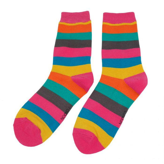 Ladies Bamboo Socks In a Box - Stripes Socks BambooBeautiful Ltd 