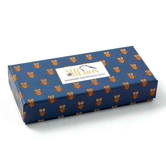 Mens Bamboo Socks In a Box - Owls Socks BambooBeautiful Ltd 