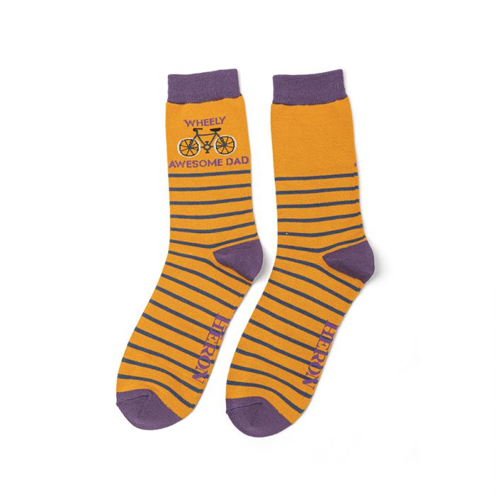 Mens Bamboo Socks In a Box - Wheely Awesome Dad Socks BambooBeautiful Ltd 