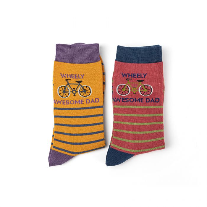 Mens Bamboo Socks In a Box - Wheely Awesome Dad Socks BambooBeautiful Ltd 