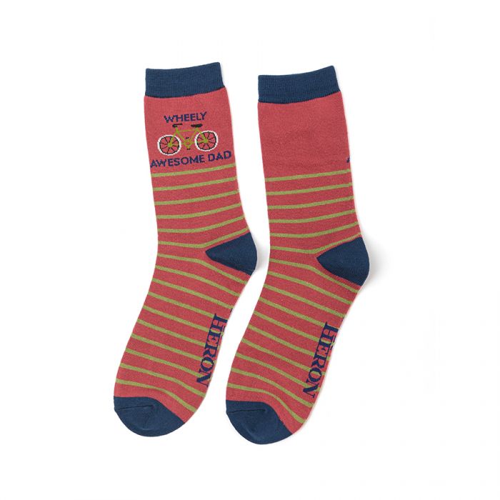 Mens Bamboo Socks In a Box - Wheely Awesome Dad Socks BambooBeautiful Ltd 