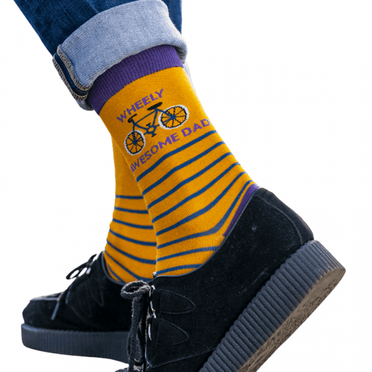 Mens Bamboo Socks In a Box - Wheely Awesome Dad Socks BambooBeautiful Ltd 