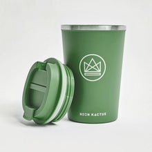 Load image into Gallery viewer, Neon Kactus Reusable Coffee Cup Food &amp; Beverage Carriers BambooBeautiful Ltd Happy Camper 