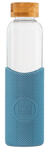 Neon Katcus Reuseable Glass Water Bottle Water Bottle BambooBeautiful Super Sonic 