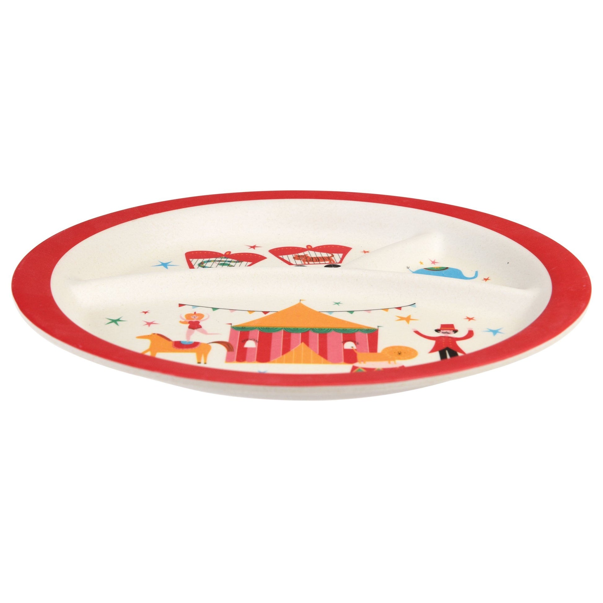 Segmented Bamboo Plate - Big Top Circus BambooBeautiful Ltd 