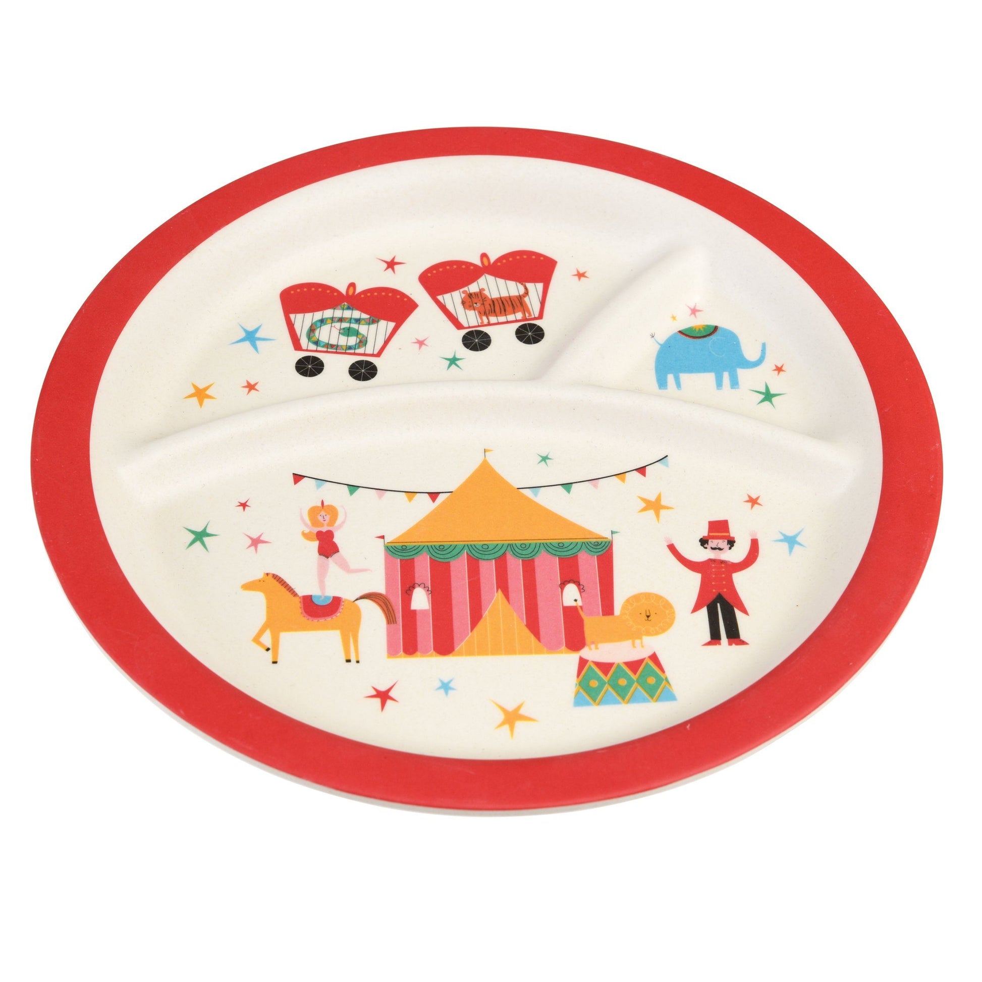 Segmented Bamboo Plate - Big Top Circus BambooBeautiful Ltd 