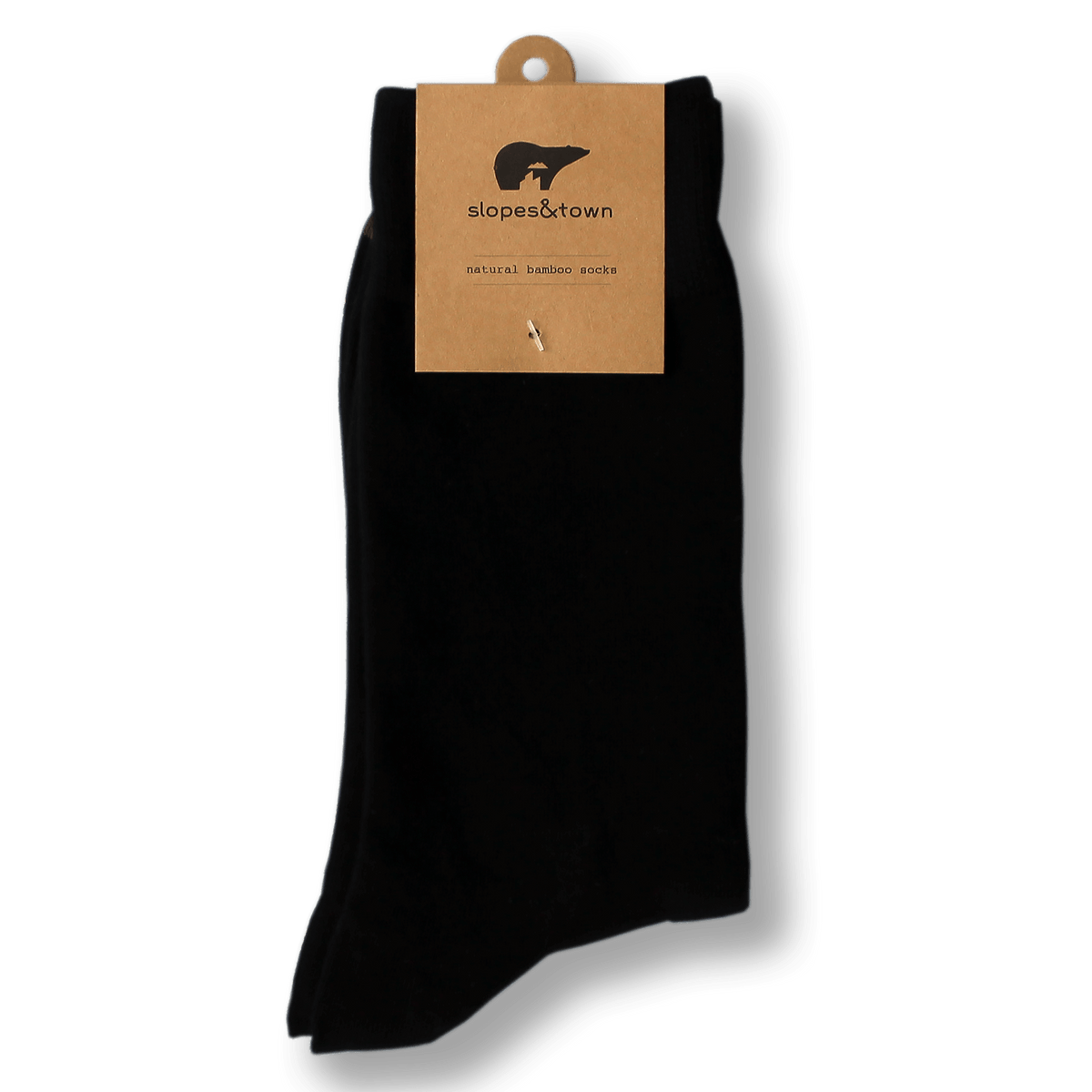Slopes and Town Bamboo Socks - Classic Black BambooBeautiful Ltd 