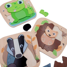 Load image into Gallery viewer, Wooden Animal Puzzle Toys &amp; Games BambooBeautiful 