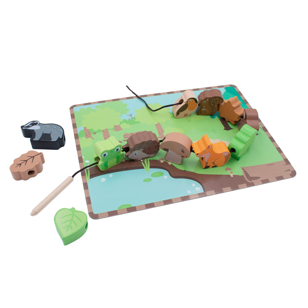 Wooden Lacing Game Toys & Games BambooBeautiful 