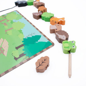 Wooden Lacing Game Toys & Games BambooBeautiful 