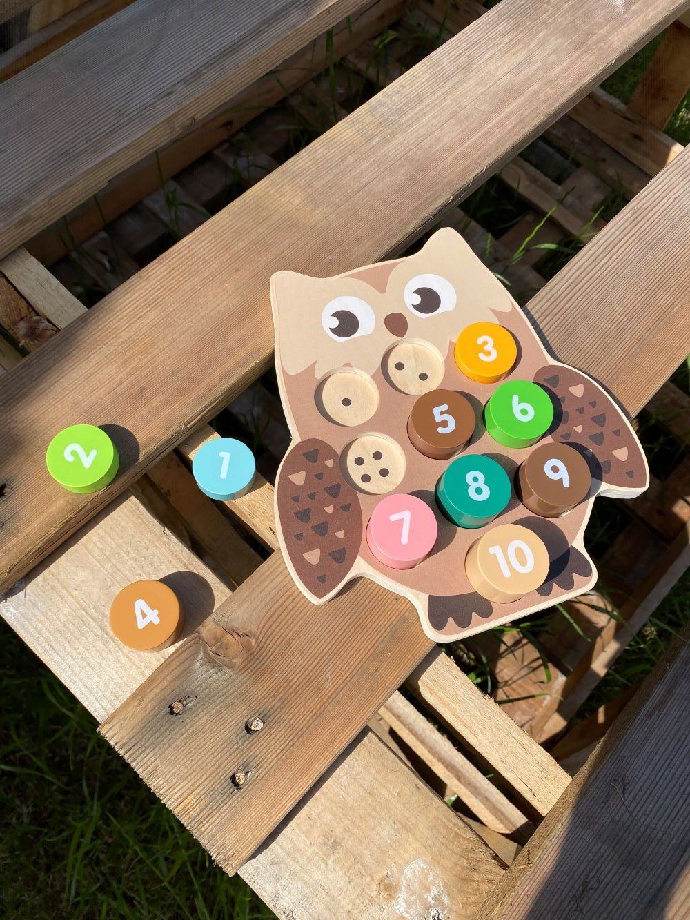 Wooden Owl Number Block Puzzle Toys & Games BambooBeautiful 