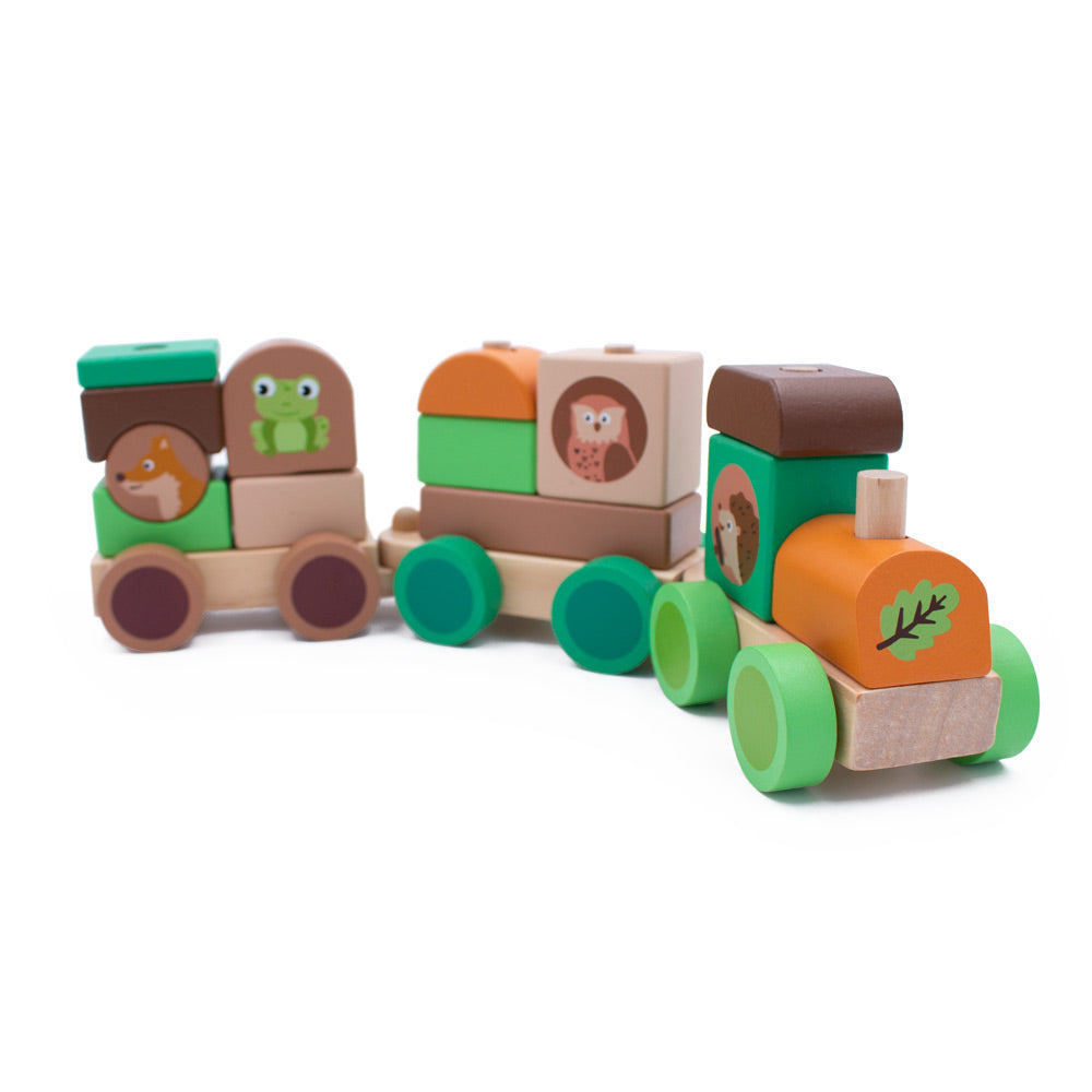 Wooden Stacking Train Toys & Games BambooBeautiful 